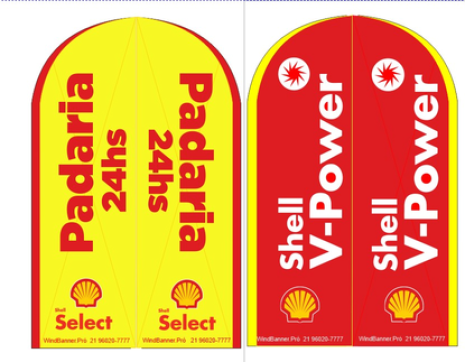 Wind Banner para Para Posto de Combustível Shell