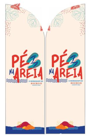 Wind Banner Para Work Shop Pé na Areia