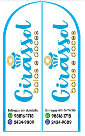 Wind Banner para Lojas de Bolos e Doces Girassol