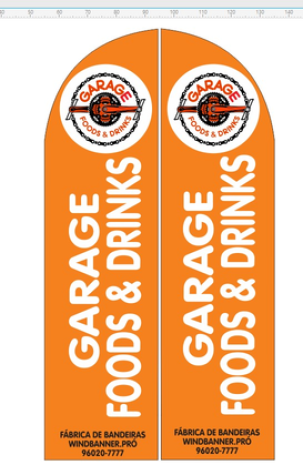 Wind Banner Para Food e Drinks Garagem