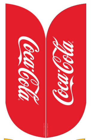 Wind Banner Para Distribuidor de Bebidas Coca Cola