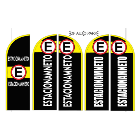 Wind Banner Para Estacionamento OF AUTO PARK