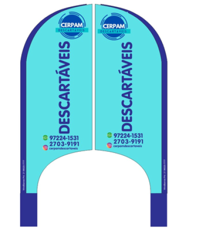 Wind Banner para Casa de descartáveis Cerpam