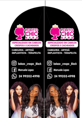 Wind Banner Para Beleza Feminina Ponto Chic Afro