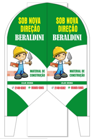 Wind Banner para Material de Construção Beraldini - Bairro Usina