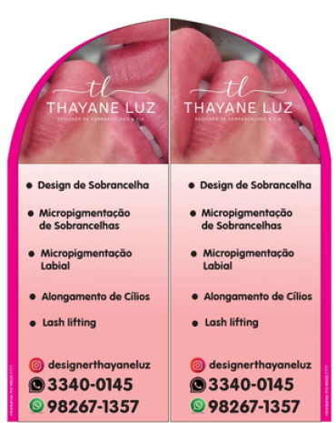 Wind Banner Thayane Luz Design de Sobrancelhas