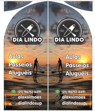 Wind Banner para Escola da Surf Dia Lindo