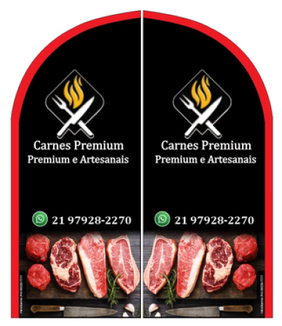 Wind Banner Carnes Premium e Artesanais