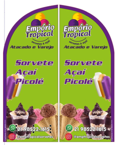 Wind Banner Emporio Tropical Sorvetes e Açaí