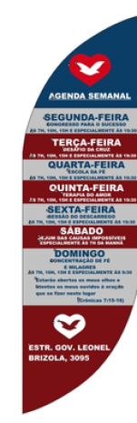 Wind Banner Agenda Semanal Igreja Universal