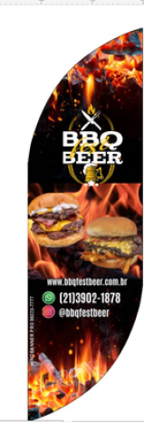 Wind Banner para Fast Food e Bares BBQ Beer