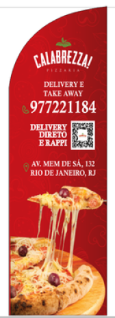 Wind Banner para Pizzaria e Delivery Calabrezza