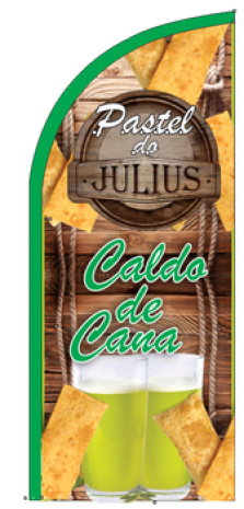 Wind Banner para Pastelarias e Caldos de Cana do Julius