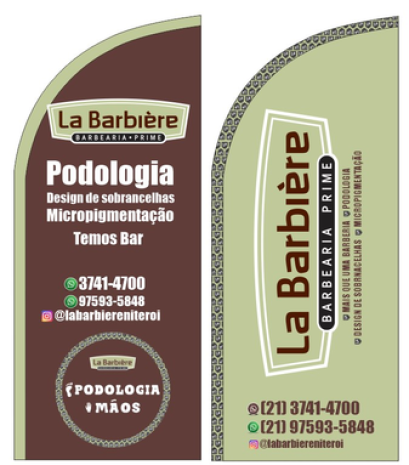 Wind Banner Barbearia La Barbiere