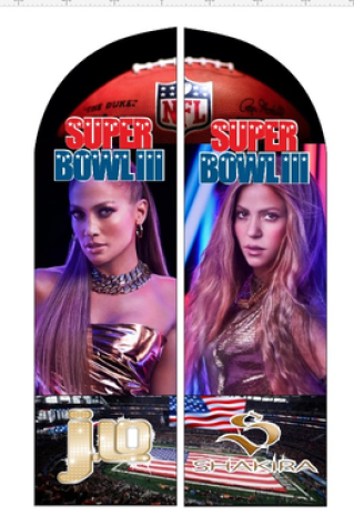 Wind Banner Super Bowl Jennifer Lopez Shakira